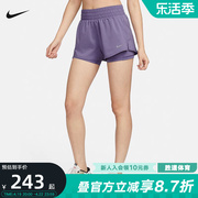 耐克nikedri-fitone夏季女子速干中腰二合一跑步短裤dx6013-509