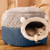 猫窝冬季保暖全封闭式可拆洗猫睡垫子秋冬猫咪，安全猫房子猫屋冬天