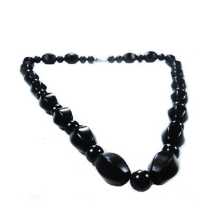 泗滨砭石项链，棱形圆珠款颈椎，酸痛防辐射