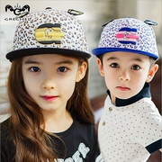 2023韩国儿童棒球帽子小翅膀棒球帽 平沿豹纹嘻哈儿童帽子