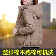 棉衣女冬季丝棉妈妈短款小棉袄加绒大码女士羽绒棉服加厚外套