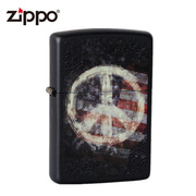 正版zippo煤油防风，彩印创意和平旗帜送礼zipoo个性定制打火机