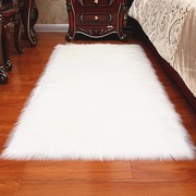长毛绒高级地毯白色毛毯客厅羊毛地毯卧室床前床边地垫窗台飘窗垫