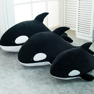 虎鲸公仔鲸鱼毛绒玩具抱枕，海豚玩偶海洋动物长条，可爱软体陪睡娃娃