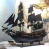 黑珍珠号加勒比海盗船模型工艺，船仿真木船，实木质帆船复古摆件