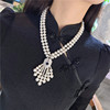 天然淡水珍珠项链小众设计高级感短款锁骨链女复古多层毛衣链气质