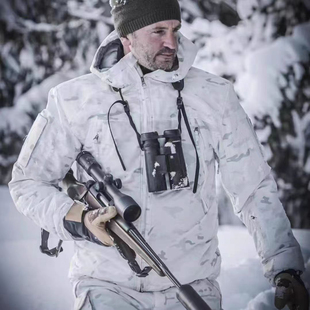 隐忍l7极地防寒服，雪地迷彩棉服男款冬季滑雪服，外套战术服装