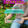 透明塑料鱼缸大号超白金鱼缸，长方形宠物盒，手提乌龟缸带盖爬虫盒子