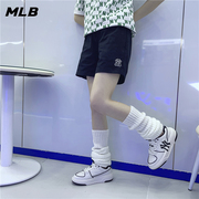 mlb女裤短裤2024夏季黑色运动裤休闲裤，五分裤3fsmb0433