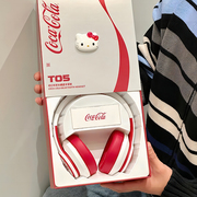 可口可乐T05联名蓝牙耳机头戴式无线游戏降噪电脑耳机有线带耳麦