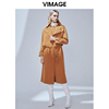 vimage纬漫纪品牌女装商场同款帅气英伦风风衣两件套中长款外套