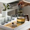 玻璃茶壶茶具套装茶水分离泡茶壶家用花茶壶实木侧把可加热煮茶壶