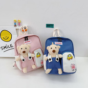 韩版幼儿园小书包时尚女孩可爱小熊玩偶背包1-5岁3男童轻便双肩包
