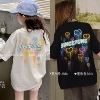 波拉韩国女男孩小中大儿童装夏青少年初中生亲子流星短袖T恤上衣