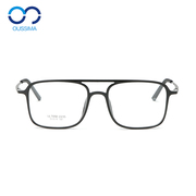 方形钨碳塑钢双梁眼镜框，男女潮超轻舒适无鼻托平光近视眼镜架2235