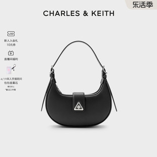 charles&keith春夏女包ck2-50271205简约单肩腋下包月牙(包月牙)包女包(包女包)