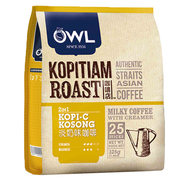 进口owl猫头鹰咖啡二合一无蔗糖，淡奶味速溶咖啡，325g条装黑咖啡