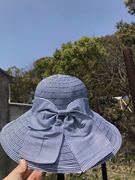 春夏款女渔夫帽大沿防晒防紫外线出游百搭盆帽可折叠条纹太阳帽