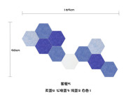 新毛毡(新毛毡)软木留言板创意六边立体墙面装饰自粘免打孔文化背景照片促