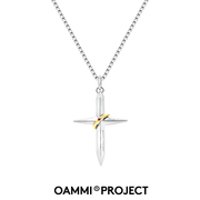OAMMI原创设计潮牌十字架项链男钛钢街头简约ins小众设计送礼