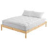 仅限12mdapu大朴白鹅羽绒床垫，纯棉纯色床垫，垫套白色12米床