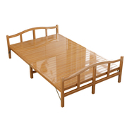竹床折叠床双人单人简易床午休午睡家用实木凉床租房硬板竹子小床