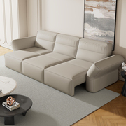 北欧轻奢客厅两用可伸缩真皮功能小户型电动沙发现代硅胶皮沙发床