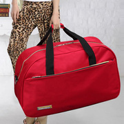 大容量防水手提旅行包大红女士旅行袋短途行李包出差斜挎男旅游包