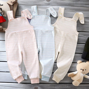 宝宝背带秋裤男童，女童连体儿童棉毛裤，两用档婴儿护肚长裤