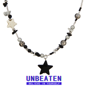 UNBEATEN黑色星星拼接项链简约气质高级感小众设计个性锁骨链女潮