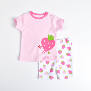 女宝宝夏装套装婴儿衣服，纯棉短袖两件套女童小童，夏季薄款1-3岁半2