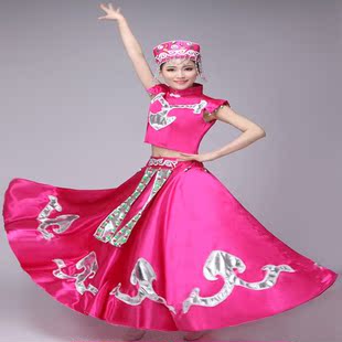 蒙古族演出服女装鸿雁舞蹈服装蒙古袍成人少数民族藏族表演服