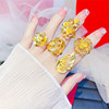 越南沙金食指戒指女仿真黄金，时尚大花朵，镀金戒指久不掉色活口戒指