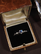 《涟漪》日系高级设计感月光石，开口戒指小众复古简约s925银指环女