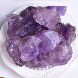天然紫水晶原石摆件粉晶宝石无火香薰石芙蓉石家居装饰品扩香矿石