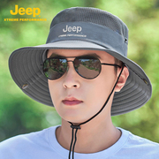 jeep吉普帽子男士夏季渔夫帽，防晒帽遮阳透气户外骑行登山太阳男夏