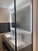 钢化双方格子艺术玻璃隔断屏风定制玄关卫生间淋浴房厕所浴室半墙