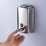 居臣仕304不锈钢皂液器免打孔浴室卫生间壁挂式手动按压皂液盒洗