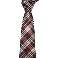 高档色织桑蚕丝格子浅绿色，韩版领带窄男士7cm正装商务真丝领带