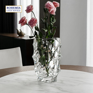 BOHEMIA捷克进口海中女神水晶玻璃花瓶欧式客厅时尚插花透明花瓶