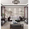 新中式大气水墨山水画壁纸客厅卧室，电视背景墙纸，3d沙发影视墙壁画