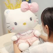 可爱哈喽KT猫咪玩偶hellokitty猫公仔睡觉布娃娃女孩毛绒玩具礼物