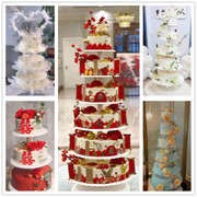 祝寿多层铝合金生日蛋糕，模型展示架婚礼婚庆卡通橱窗，假蛋糕摆设