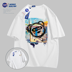 NASA联名款2023印花男女同款短袖情侣T恤高克重纯棉潮牌03