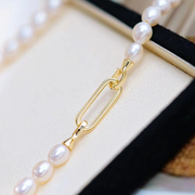 DIY配件珍珠项链扣子S925纯银扣头气质干练手链连接扣半成品材料