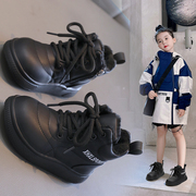 儿童雪地靴女童棉靴2023冬季儿童面包鞋男童，加绒短靴学生棉鞋