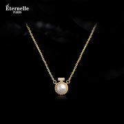 eternelle法国永恒小香风珍珠项链，女轻奢小众，设计时髦优雅锁骨链