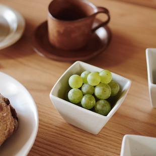 收集时光camussay日式手作白方碗，火锅碗红豆汤碗早餐小菜碗
