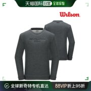 韩国直邮Wilson 运动T恤 Half Club 套头衫 T恤 5643 炭色 长袖