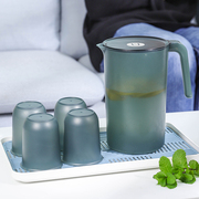 冷水壶塑料家用耐热高温，凉白开水杯茶壶套装，扎壶大容量冰箱凉水壶